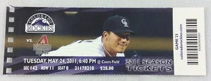 MLB 2011 05/24 Arizona at Colorado Rockies Ticket-Jason Giambi HR - Picture 1 of 1