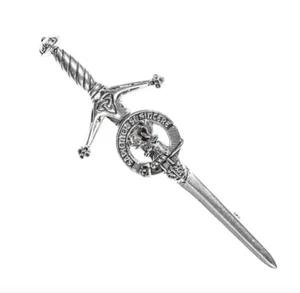 Davidson Clan Crest Pewter Sword Kilt Pin - Picture 1 of 1