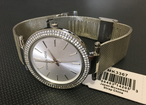 orologio classico donna michael kors mk3367 darci maglia argento s acciaio cristallo pavè