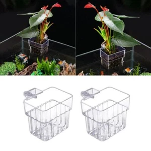 Cesta de plástico para plantar acuario colgante soporte para plantas acuáticas para pecera - Imagen 1 de 12