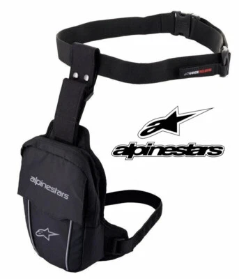 Alpinestars Access Thigh/Leg Bag Moto Motorcycle Motorbike Leg Bag Black-6108121
