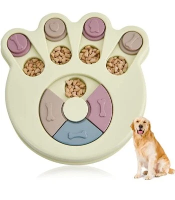 Pet Dog Feeders Interactive Puzzle Toys Slow Food Feeder Puppy IQ Training Green - Image 1 of 4
