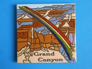 Grand Canyon Ceramic Art Tile 6"x6" Beautiful Canyon Rainbow Wall Trivet L98 - Picture 1 of 6