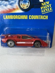 HOT WHEELS LAMBORGHINI COUNTACH #4553 BLUE CARD #232 - Picture 1 of 5
