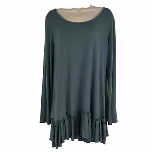 Urban Coco Blouse Women's Medium Long Sleeve Lightweight Ruffle Stretch - Picture 1 of 11