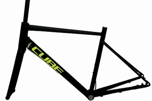 CUBE Attain Pro Aluminum Frame Set RH 56 Cm 28 Inch Wheel Full Carbon Fork - Picture 1 of 4