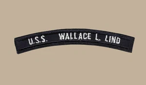 US Navy DD-703 USS Wallace L. Lind Destroyer 1944-1973 UIM Rocker Tab (06-11) - Picture 1 of 1