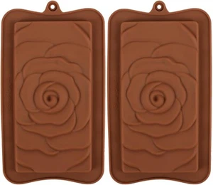 2PCS Flower Break Apart Chocolate Silicone Deep Molds Non-Stick Food Grade - Picture 1 of 6