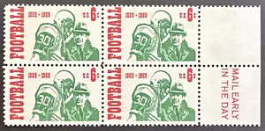 US 1969 Sc# 1382 Block of 4 MNH OG Intercollegiate Football, 100th ANNIV. - Picture 1 of 2