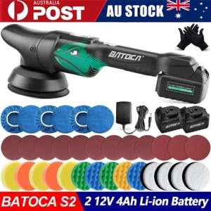 Cordless 12V Car Polisher Buffer Dual Action Polishing Machine 4A Battery 125mm - Picture 1 of 21