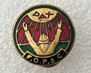 PAX FOPAC Insigne WWII Communisme ANTI GUERRE 1939 Chobillon Vintage Brooch - Picture 1 of 2