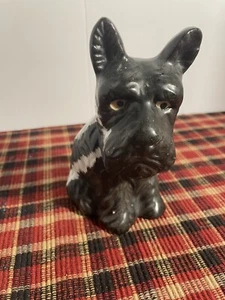 Banco de monedas de cerámica vintage para perro Scottie hecho en Japón - Imagen 1 de 11