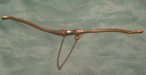 Ladies Vintage Watch Band ~ Yellow Base Metal Square Snake Design ~ NEW - Picture 1 of 3