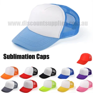 10x Blank Trucker Caps / Hats for Sublimation ink Heat Press Printing - Picture 1 of 15