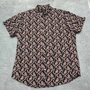 Bonobos Button Up Shirt Mens Extra Extra Large Long Black Multicolor Paisley - Picture 1 of 8