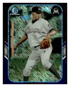 2015 Bowman Chrome Farm's Finest Minis Purple Refractors #FFMJOU Jose Urena /250 - Picture 1 of 1