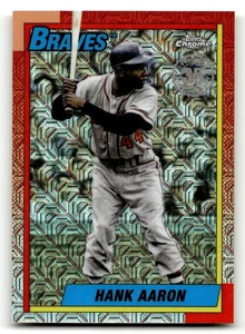 2025 Topps Update Hank Aaron #US90C-46 1990 Topps Chrome - Silver Pack Braves - Picture 1 of 2