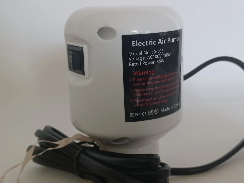Bomba Eléctrica para Bolsas de Almacenamiento al Vacío, 55W 5000PA Bomba de Vacío Portátil de Viaje... Foto 1 de 4
