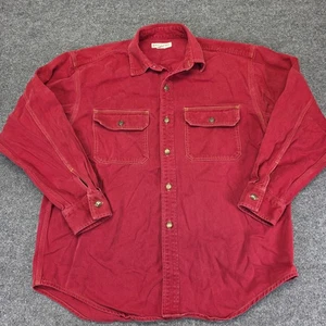 Vintage 90er Banana Republic Herren Rot Jeanshemd Jeansjacke Shacket Oversized - Bild 1 von 4