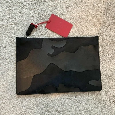 VALENTINO GARAVANI Medium Camouflage Rockstud Zip Pouch Clutch! NEW - Image 1 of 4