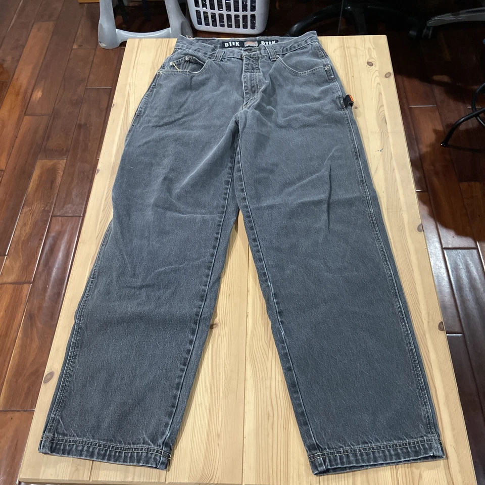 Vintage Y2k DTEK Carpenter Jeans Men’s 32x32 Gray Baggy Skater Wide Leg Grunge - Image 1 of 4