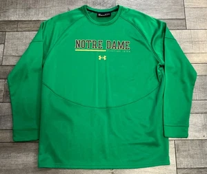 Notre Dame Under Armour Mens XL TG EG Green Pullover - Picture 1 of 6