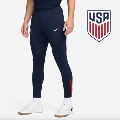 Nike USA Soccer Men's Knit Track Training Jogger Gym Pants Navy Blue size Large - Image 1 of 4