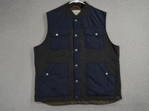 LL Bean Vest Mens Large Gray Blue Primaloft Quilted Outdoor Gorpcore 294363 - Picture 1 of 11