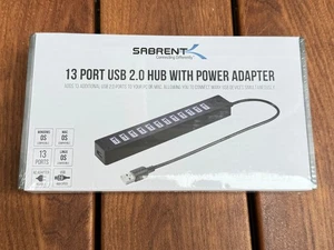 Sabrent 13 Port USB 2.0 Hub with Power Adapter and 2 Control Switches (HB-U14P) - Picture 1 of 7