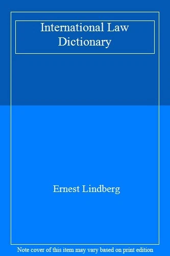 International Law Dictionary By Ernest Lindberg - Image 1 of 1