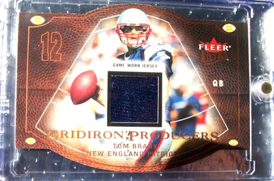 Camiseta Fleer Ultra Tom Brady Gridiron Productors 2004 usada en juegos n/m viene en mag Foto 1 de 2