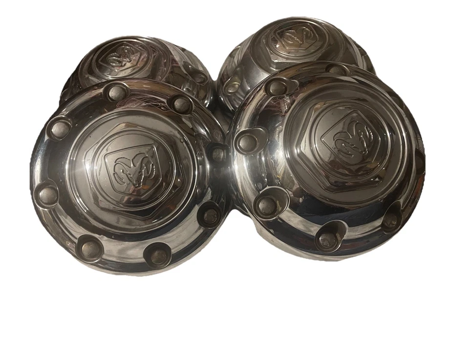 Tapacubos centrales cromados de 8 orejetas para camioneta Dodge Ram 2500 3500 2000-2002 (4) 52039098 Foto 1 de 4