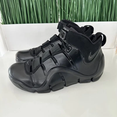 Nike Zoom LeBron IV 4 NBY Mens Basketball Shoes Triple Black FJ1597-001 Size 10 - Image 1 of 4