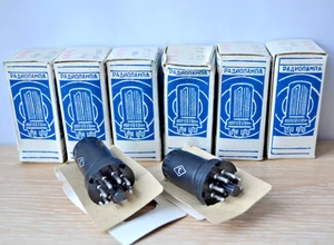 6 Stück 6J8 6Ж8 = 6SJ7 HF Pentode Röhre NEVZ Soviet MATCHED DATE 03/1967 NEU in BOX - Bild 1 von 4