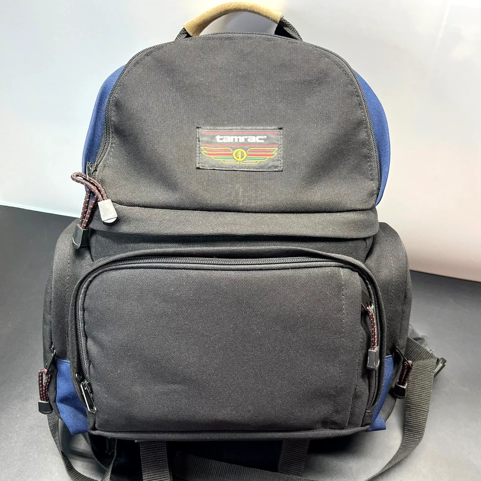 Tamrac Photo Explorer Mochila Bolsa para Cámara Mochila Negro Azul Compartimentos Acolchados Foto 1 de 4