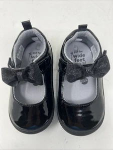 Stride Rite 360 Gracie Patient Leather Dress Shoes Sparkly Bow Size 5M Toddler - Picture 1 of 9