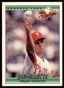 1992 Béisbol Donruss The Rookies Joe Millette Novato Philadelphia Phillies #80 - Imagen 1 de 2