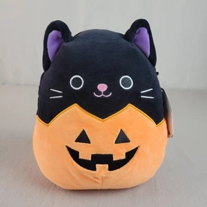 Squishmallows Halloween Otoño Gato Peluche 8” Negro Calabaza Jack o Linterna Nuevo con Etiquetas - Imagen 1 de 11