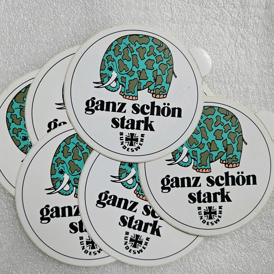 Original Bundeswehr Sticker Elefant Aufkleber ganz schön stark 10cm - Bild 1 von 1
