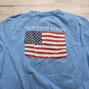 Vineyard Vines AMERICAN FLAG Graphic Tee - YOUTH BOYS XL - Patriotic 4th of July - Picture 1 of 6