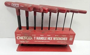Vise Grip / Chesco 8 Piece Metric T-Handle Hex Wrenches Set with Holder - Picture 1 of 4
