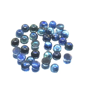 7pcs 2.5mm, Natural Blue Sapphire Gemstone Round Cabochon unheated Sapphire Lot - Picture 1 of 3