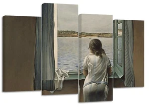 Salvador Dali Figur am Fenster, geteilte Leinwanddrucke - Bild 1 von 5