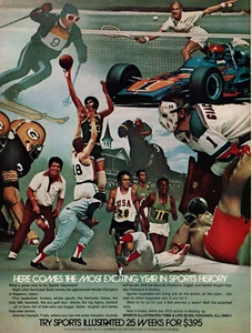 Sports Illustrated Subscription 1972 Vintage Color Magazine Print Ad - Picture 1 of 1