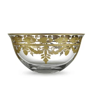 Arte Italica Vetro Gold Serving Bowl 10" - Picture 1 of 3