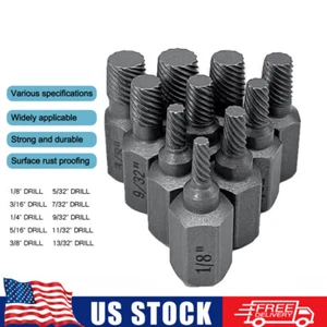 Screw Extractor Kit Damaged Screw Remover Set Easy Out Drill Bits Bolt Stud 10Pc - Picture 1 of 6
