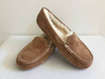 ZAPATO MOCASÍN UGG ANSLEY CASTAÑO FORRADO PIEL DE OVEJA EE. UU. 8 / UE 39 / REINO UNIDO 6 Foto 1 de 4