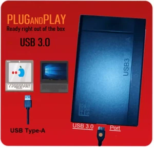 Portable 1TB External Hard Drive USB 3.0 for PC, Laptop,MacBook, Mac Automatic - Picture 1 of 8
