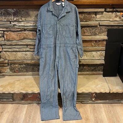 Walls Master Made Cotton Denim Coveralls Chevron Stripes - Image 1 of 4