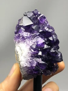 Top Amethyst Quartz Cluster w/ Stand Healing Metaphysics 10.4oz Beautiful! N30 - Picture 1 of 12
